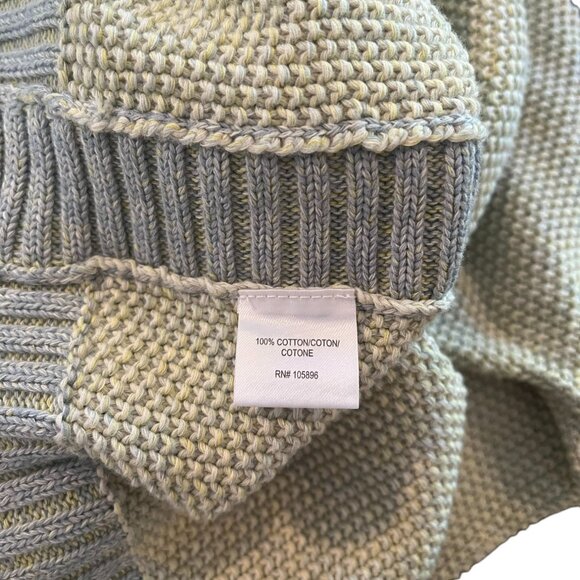 Women's‎ Worth New York Blue/Yellow Lightweight Sweater with Buttons Size Petite - Picture 4 of 4